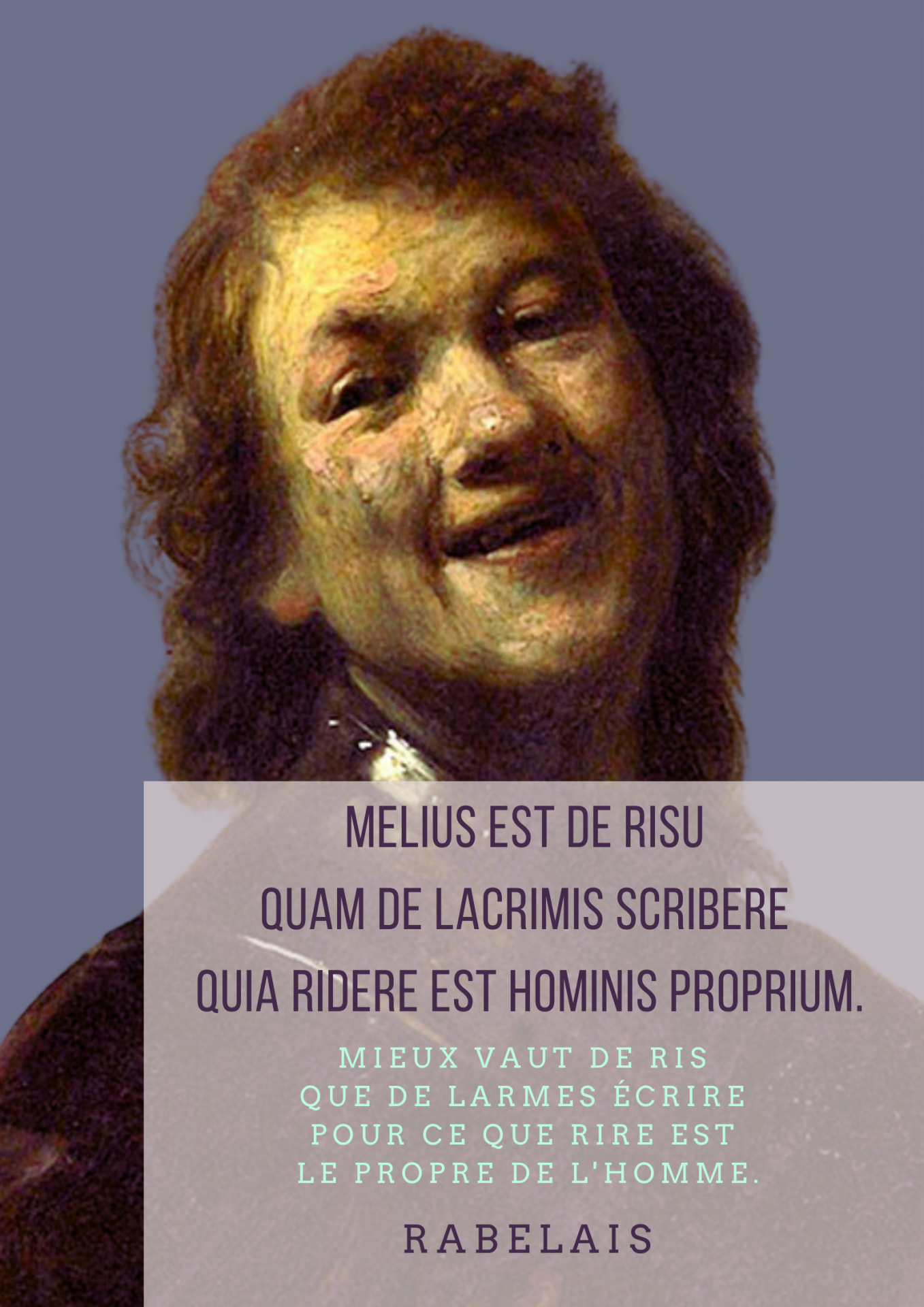 Affiche maxime Rabelais Rembrandt
